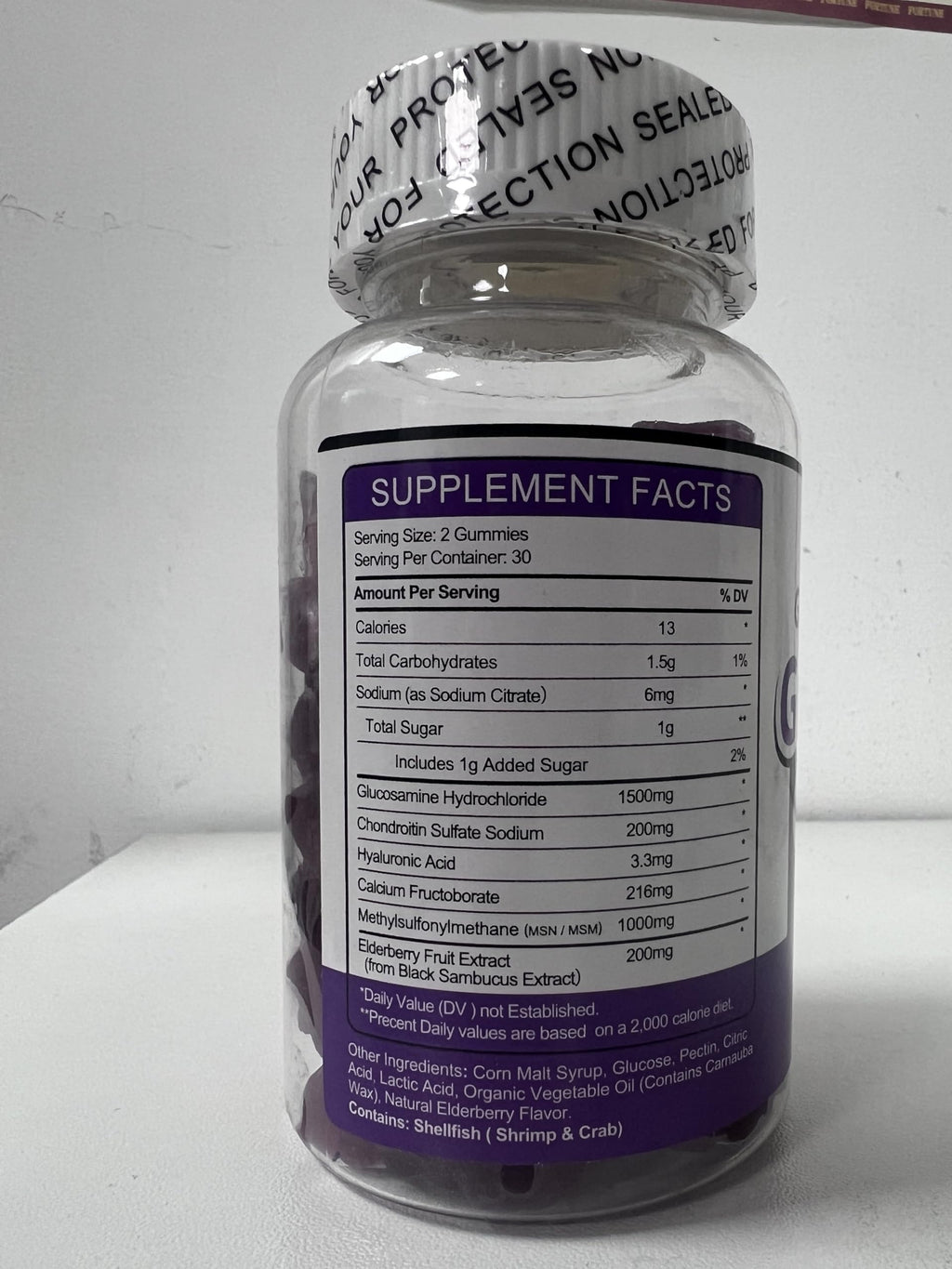 GORNVB Glucosamine Chondroitin Gummies with MSM & Elderberry – Extra Strength Mobility & Flexibility Support, Antioxidant Immune Supplement for Women & Men