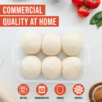 Chef Pomodoro Pizza Dough Proofing Box, 14 x 11-Inch, Pizza Dough Container, Fits 4-6 Dough Balls, Household Pizza Dough Tray With Convenient Carry Handle (Grey)