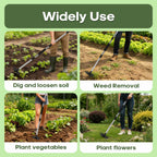 Babook Weed Tool with Long Handle - 60" Manual Weeder Remover Tool, 2 in 1 Hand Weed Rake and Garden Hoe for Gardening, Heavy Duty Uprooting Weeding Pull for Yard, Lawn, Patio and Garden