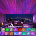 ENOKIK Northern Light Projector, Aurora Star Projector Built-in Bluetooth Speaker, White Noise Machine for Kids Adults, Galaxy Light for Bedroom/Ceiling/Party/Gift (White)