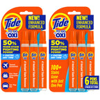 Tide Pen Stain Remover for Clothes, To Go Pen, Instant Stain Remover Pen & Spot Cleaner, Portable & Travel-Friendly, Works on Food & Drink Stains, Fits in Purses & Bags, 3 Count (Pack of 2)