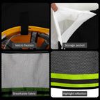 LIZMOF Hard Hat Sun Shade, High Visibility Sun Visor Neck Shade with Reflective Strip, Hard Hat Accessories, Full Brim, Man& Woman (Hard Hat Not Included), Black, 4 Pack