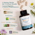 VITALCRAFT LABS OmniCalm Cortisol Supplements for Women & Men | Stress Relief & Sleep Support with Magnesium & Ashwagandha, L Theanine | 14-in-1 Cortisol Reducer, Manager, Detox – USA