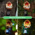 Goodeco Gnome Tree Hugger with Solar Lantern - Garden Gnome for Outside Decor,Tree Face Garden Statue,Gift idea 5.5x10.6 inch