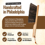 Dustpan Bench Woodworking Brush-USA 13 inch Horsehair Brushes are Used for Counter, Furniture, Drafting, Patio, Fireplace Cleaning, Shop Brush, Leather Tie, Woodworking Tool & Accessories