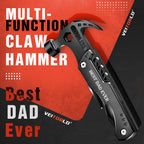 VEITORLD Gifts for Men Dad, Cool Fathers Day Birthday Gifts Ideas for Men Grandpa Papa from Daughter Wife Son, BEST DAD EVER Gift, All in One Survival Tools Hammer Multitool, Camping Hunting Presents