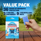 Thermacell Fuel-ZoneGuard Mosquito Repellent Refill; 15-Foot Zone of Scientifically Proven Outdoor Protection; Fuel-Powered; Patio Shield; 36-Hr Refill; Bug Spray Alternative; Scent Free; DEET-Free