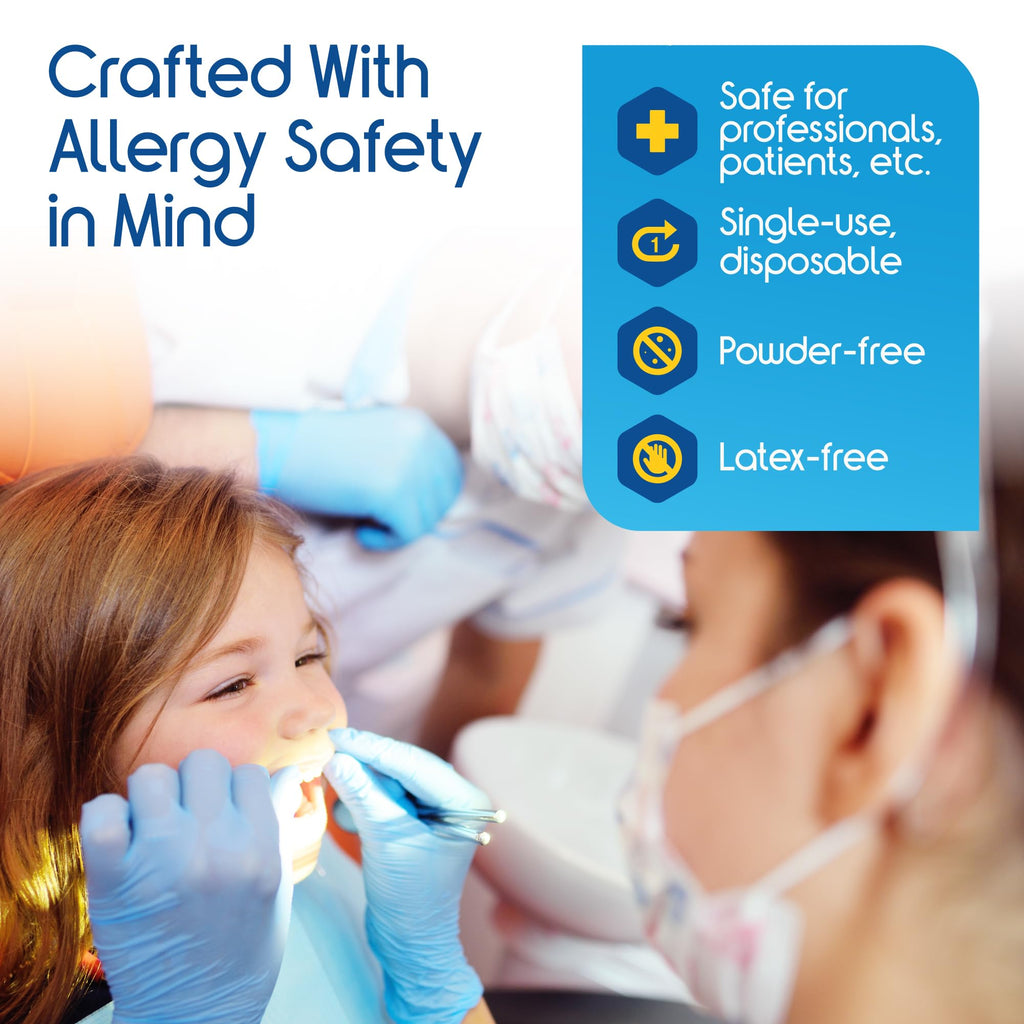 Inspire Nitrile Exam Gloves | The Original Quality Stretch Nitrile Light Blue | 4.5 Gloves Disposable Latex Free Medical EMT (Small)