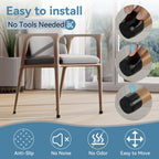 24PCS Extra Small Silicone Chair Leg Floor Protectors for Hardwood Floors, Thicken Rubber Chair Leg Cap Covers, Non Slip Furniture Leg Pads to Protect Wood Tile Floors from Scratches and Reduce Noise