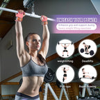 Weight Lifting Wrist Straps for Women, Adjustable Neoprene Padded Hand Grips Pro for Weightlifting, Double Layer Leather Gym Accessories Workout Straps for Deadlift, Crossfit & Pull up (Pair)