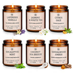 JGXLQ Scented Candles for Home, 6-Pack Soy Candle Gift Set, Up to 300 Hours