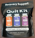 Quit Kit Detox & Withdrawal Support System | 21-Day Recovery Supplement for Anxiety, Stress, Sleep, Mood & Craving Support | Magnesium Glycinate, GABA, L-Theanine
