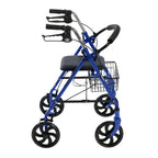 Drive Medical Rollator Walker with Seat, 7.5 Inch Wheels, Blue