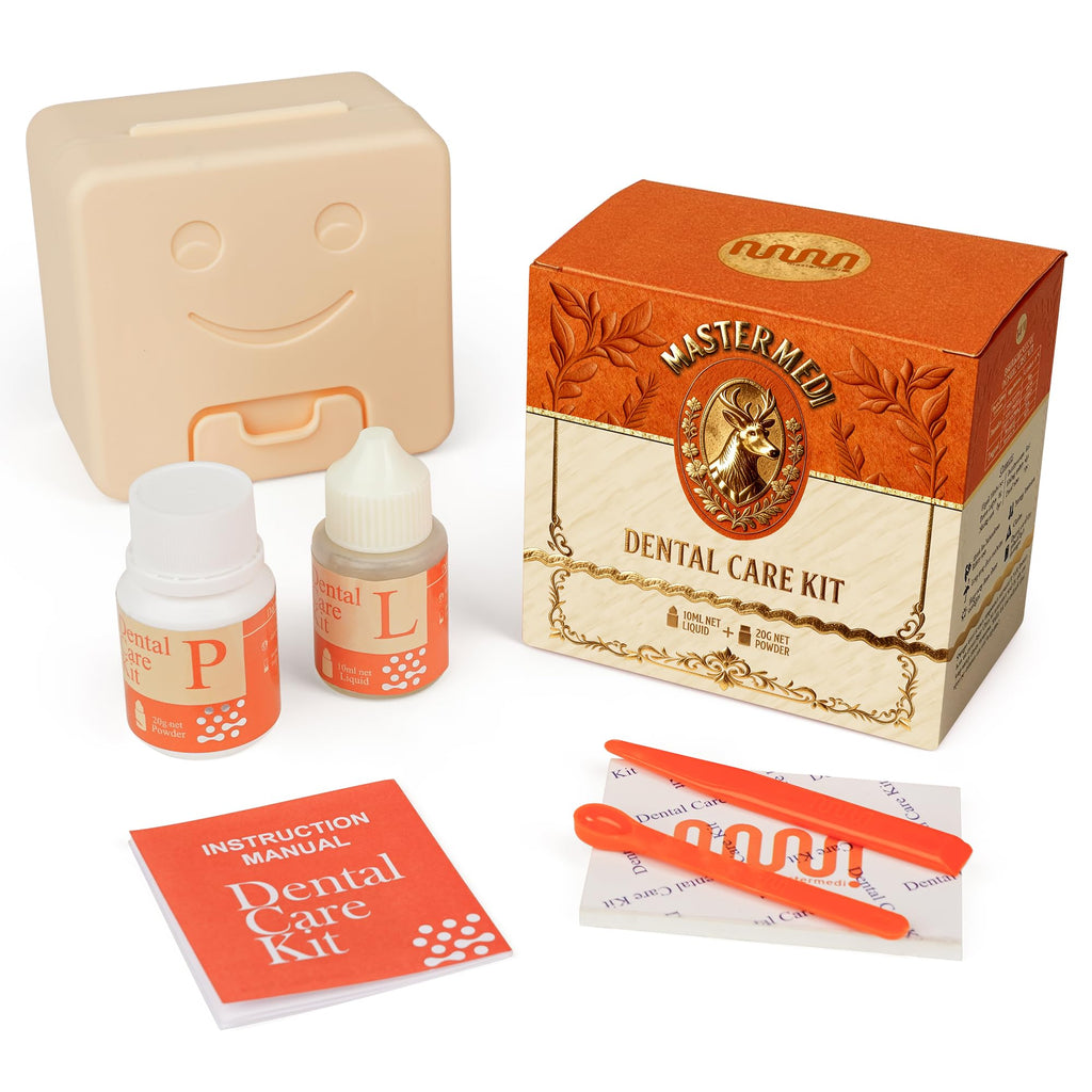 mastermedi Zinc Oxide Eugenol Cement Dental Care Kit Glue For Crowns & Bridges Filling