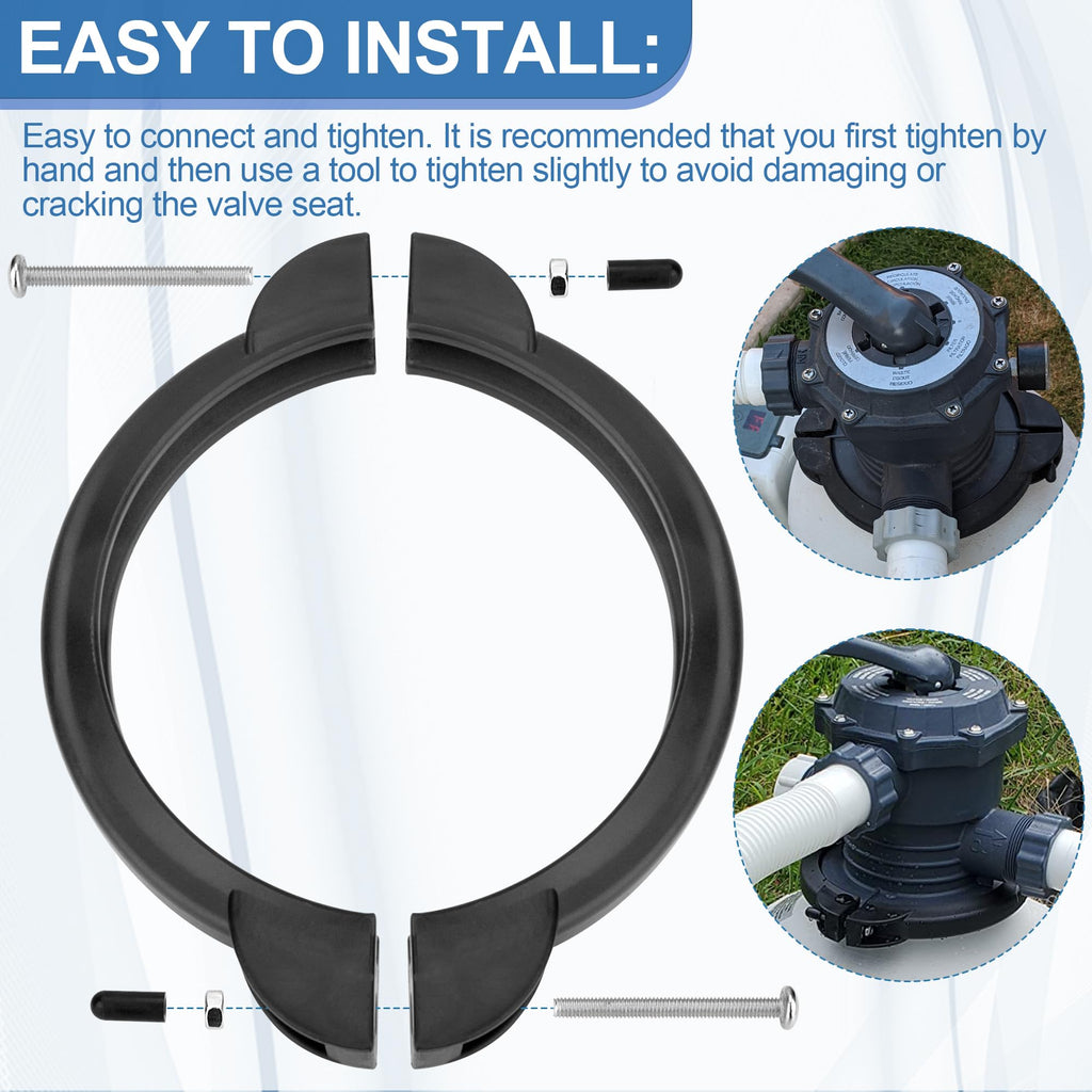 Ophjerg 11380 Pool Filter Clamp Only for Intex 12 & 14 Inch Krystal Sand Filter Pump, Sand Filter Valve Clamp Replacement Intex Sand Filter Clamp - Pool Sand Filter Replacement Parts Included O-Ring