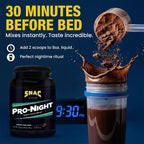 SNAC Pro-Night Protein Powder Blend - Flavored Protein, Chocolate, 1.6 lbs