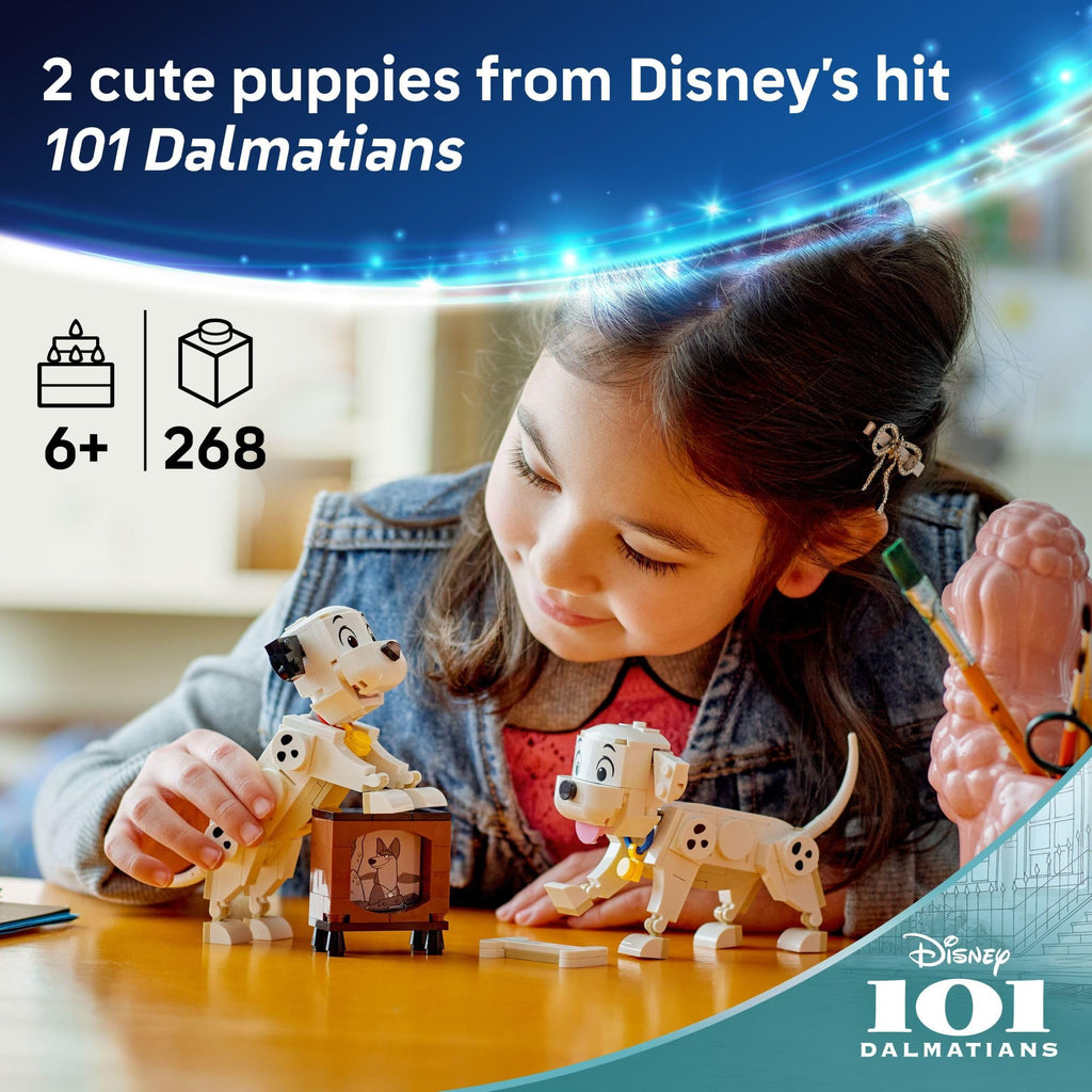 LEGO Disney Lucky & Penny 101 Dalmatians Puppies Kids Toy - Pretend Play Set for Boys and Girls, Ages 6+ Who Love Animals - Learning and Educational Toy - Birthday Gift Idea - 43271