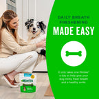 Minties Mint Dental Chews for Dogs, Medium Breeds 25-50 lbs, 60 Ct