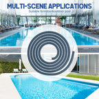 BEWAVE Pool Vacuum Hose, Above/In Ground Manual Heavy Duty Swimming Pool Hose with Swivel Cuff, 1-1/2 In x 30 Ft