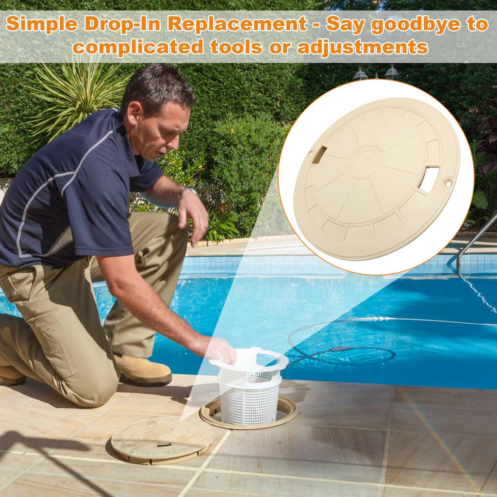 SuperDi SPX1070C10 Tan Cover Replacement for Hayward Automatic Skimmers Replace SP1070, SP1071, and SP10712S Pool Skimmer Cover