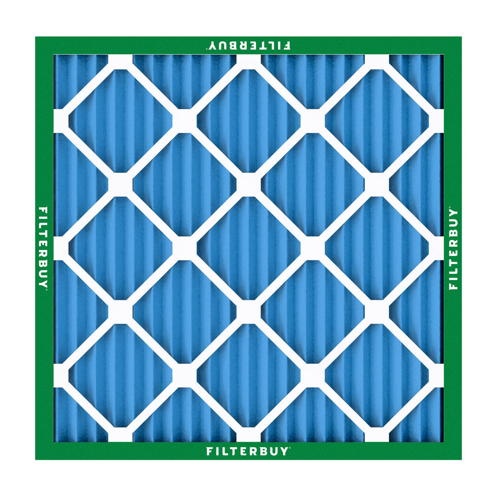 Filterbuy 20x20x1 Air Filter MERV 13 Optimal Smoke & Allergy Defense (6-Pack), Electrostatic Pleated HVAC AC Furnace Filters Replacement, Made in USA (Actual Size: 19.50 x 19.50 x 0.75)