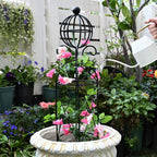GOOOXIM Metal Garden Obelisk Trellis for Climbing Plants - 27.1"x7.8"
