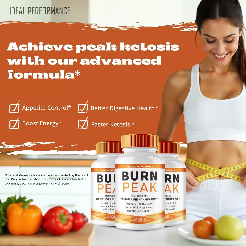 Burn Peak Capsules, Official BurnPeak Supplement Pills - Maximum Strength, All Natural Keto Capsule to Sustain Active Lifestyle & Fitness Goals, Overall Health Burn Peak Reviews (5 Pack)