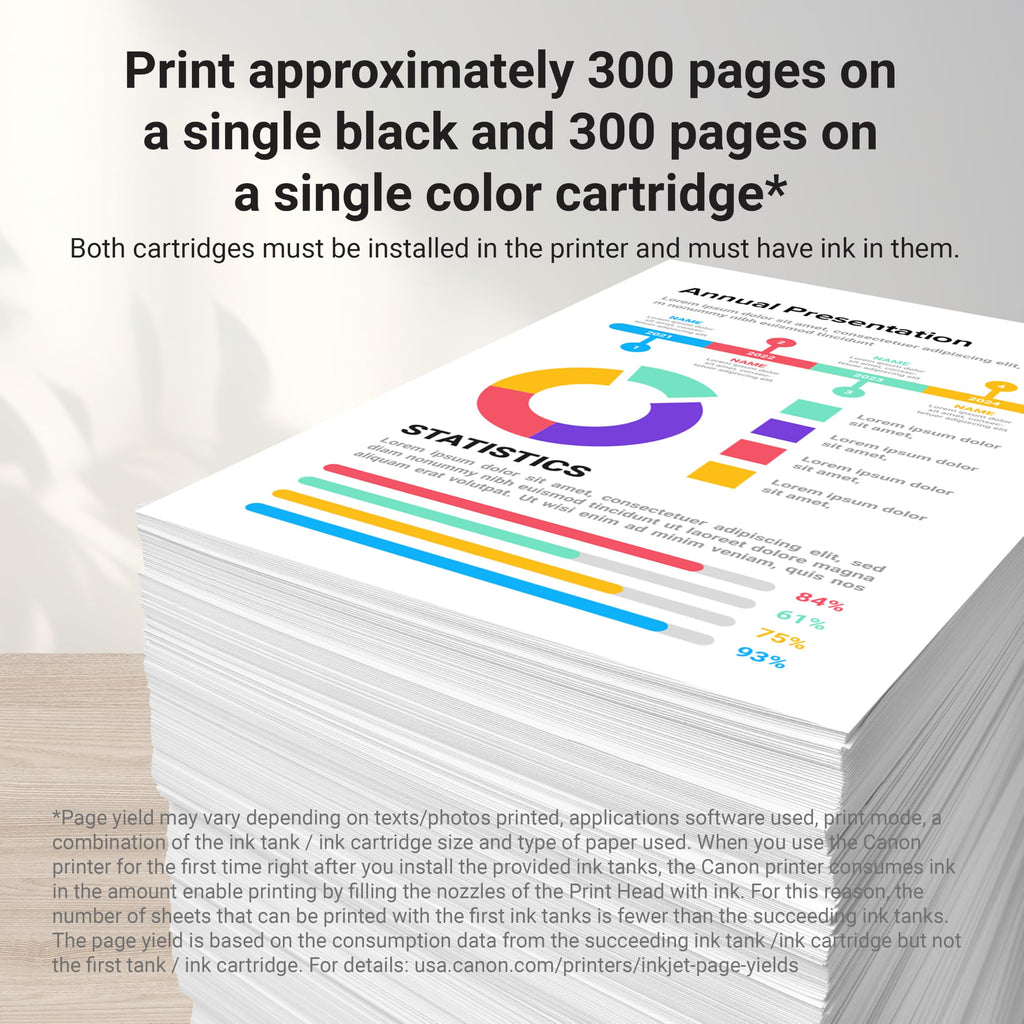 Canon PG-275 XL / CL-276 XL Genuine Ink Value Pack (2 Cartridges), Compatible with TS3520/3522/4722/3720/3722, TR4720