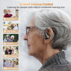 Hearing Aids, Hearing Aids for Seniors with Bluetooth, FSA&HSA Eligible, Rechargeable Hearing Aid with APP for People with Hearing Loss, 5 Levels of Volume Automatic Noise Cancellation, Clear Sound and Easy to Use