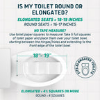 Lunderg Raised Toilet Seat with Handles - Elongated - Easy to Install Toilet Seat Risers for Seniors - Adds 3 Inches & Works like the one you’ve always used - Elegant design - No Hospital Vibe