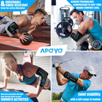 APOYO Elbow Brace for Tendonitis and Tennis Elbow, Elbow Compression Sleeve, Elbow Brace for Women and Men w/ Adjustable Strap for Tennis Elbow Relief, Weightlifting, Arthritis, Workouts, Reduce Joint Pain During Fitness Activity (Purple, Large)