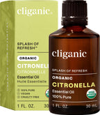 Cliganic Organic Citronella Essential Oil - 100% Pure Natural for Aromatherapy Diffuser | Non-GMO Verified