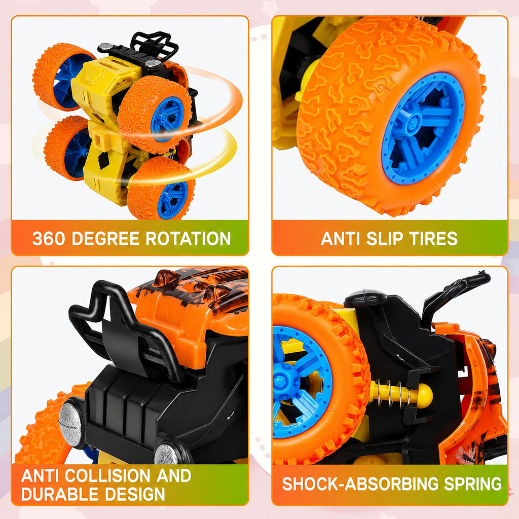 Monster Truck for Boys 3 4 5 6 7 Year Old Push and Go Friction Powered Car