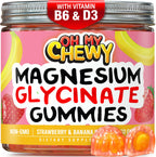 Center-Filled Magnesium Glycinate Gummies 400MG - High Absorption for Kids, Teens & Adults - Supplement for Sleep, Calm & Muscle Relaxation with B6 & D3 - Gluten Free & Vegan Friendly - 120 Count
