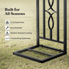Metal Garden Arch, Heavy Duty Garden Trellis for Climbing Plants, with Enlarged Base for Stability, Ideal for Wedding Arches & Party Decorations, 87" W x 87" H