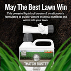 Turf Titan Thatch Buster Lawn Aerator & Grass Dethatcher (1 Gallon) – All-Natural Liquid Soil Loosener & Conditioner for Green Grass – Healthy Soil in 45 Days – Covers Up to 24,000 Sq Ft