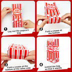 Homrelaxy 144 Pcs Paper Popcorn Bags for Party, 1 oz Individual Servings