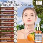 Neogold Brightening Vitamin C Face Serum Anti Aging Eye Serum | Fragrance Free Potent Vitamin C Face Moisturizer Facial Serum For Women, Acne, Dark Spot Treatment, Wrinkles, Uneven Skin Tone, 2 Fl Oz