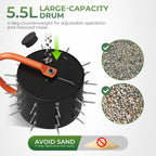 Walensee Rolling Lawn Aerator, Heavy Duty Manual Aerator Tool with 30 Spikes, Aerator Lawn Tool with Integrated Dual-Bar Handle, Soil Penetrator Push Lawn Aeration for Yard, Garden and Lawn