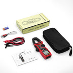 KAIWEETS HT206B Digital Clamp Meter T-RMS 6000 Counts, Multimeter Voltage Tester Auto-ranging, Measures Current Voltage Temperature Capacitance Resistance Diodes Continuity Duty-Cycle (AC Clamp Meter)