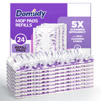 5X Cleaning Power Mop Refills for Swiffer Power Mop, 500+ Strips Multi-Surface PowerMop Refill Pads, 24 Count Disposable Powermop Wood Mops, Replacement Mopping Pad for Floor Cleaning