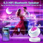 LED Aurora Galaxy Projector Sensory Light Sound Machine Bluetooth Speaker