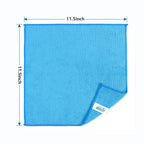 HOMEXCEL Blue Microfiber Cleaning Cloth 100 Pack, Microfiber Towel for Cars, Lint Free, Scratch-Free, Highly Absorbent, and Cleaning Rags for House, Window and Glass, Cars, TV Screen 11.5 X11.5 inch