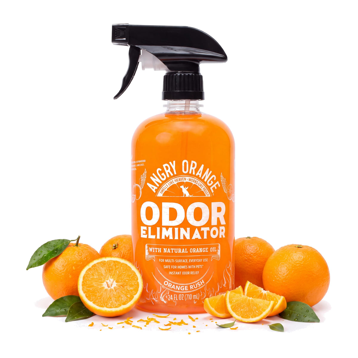 ANGRY ORANGE Pet Odor Eliminator for Dog and Cat Urine, Orange Rush, 24 oz