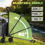 100KG Collapsible Foldable Small Wagon Carts Portable Folding Outdoor Cart