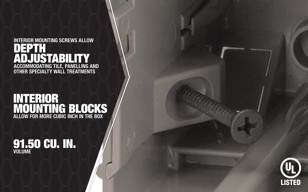 Southwire MSBMMT5G 5 Gang Multi Mount Device Box with Depth Adjustable; Heavy Duty 42lb ; Gray