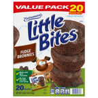 (Value Pack) Little Bites Fudge Brownies, 20 individual packs, (4 ct each), Real Chocolate Mini Muffins, 39 oz Multipack