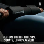Gymreapers Barbell Squat Pad - Protective Bridge Pad For Hip Thrust, Squats, Lunges - Hip Support, Neck Protection For Bar (Black Covered)