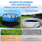 TIXANF 18FT Pool Liner Pad 350G/M² Thicker,Seamless Above Ground Pool Liner, Thicker Durable Geotextile Material, Pre-Cut Heavy Duty Round Pool Liner Pad, Puncture Protection,Extend Liner Life(Black)