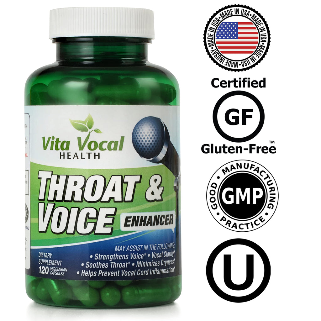 VitaVocal Throat & Voice Enhancer Eliminates or Reduces Hoarseness, Restores Vocal Clarity Amazing Voice Remedy for Vocal Troubles for Singers, Actors, Public Speakers